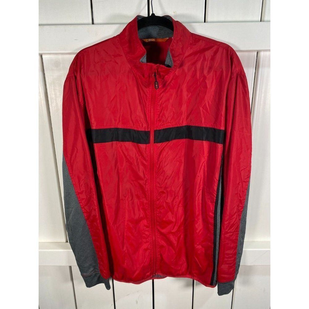 C-Buk Cutter & Buck Windbreaker - Men's - Red/Gray - Size - X-Large